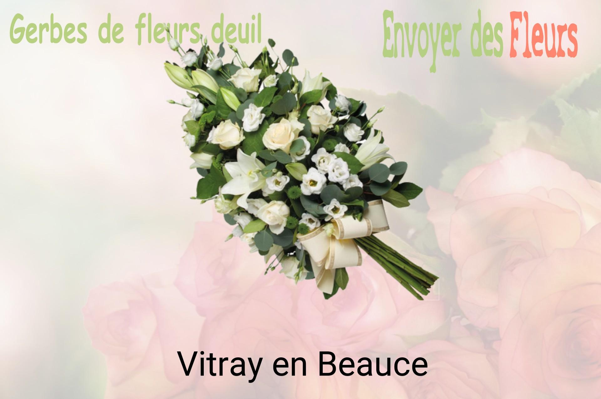 Gerbe de fleurs de deuil livrée à Vitray-en-Beauce